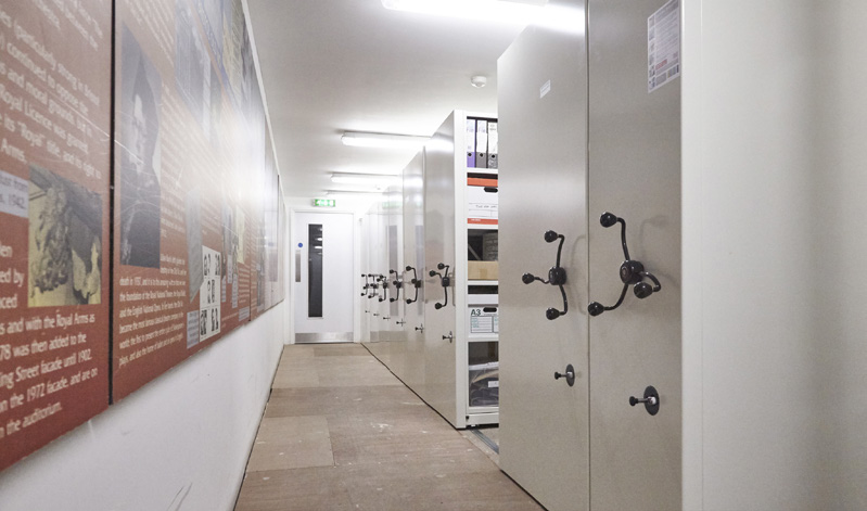 Mobile Shelving in the Bristol Old Vic Theatre