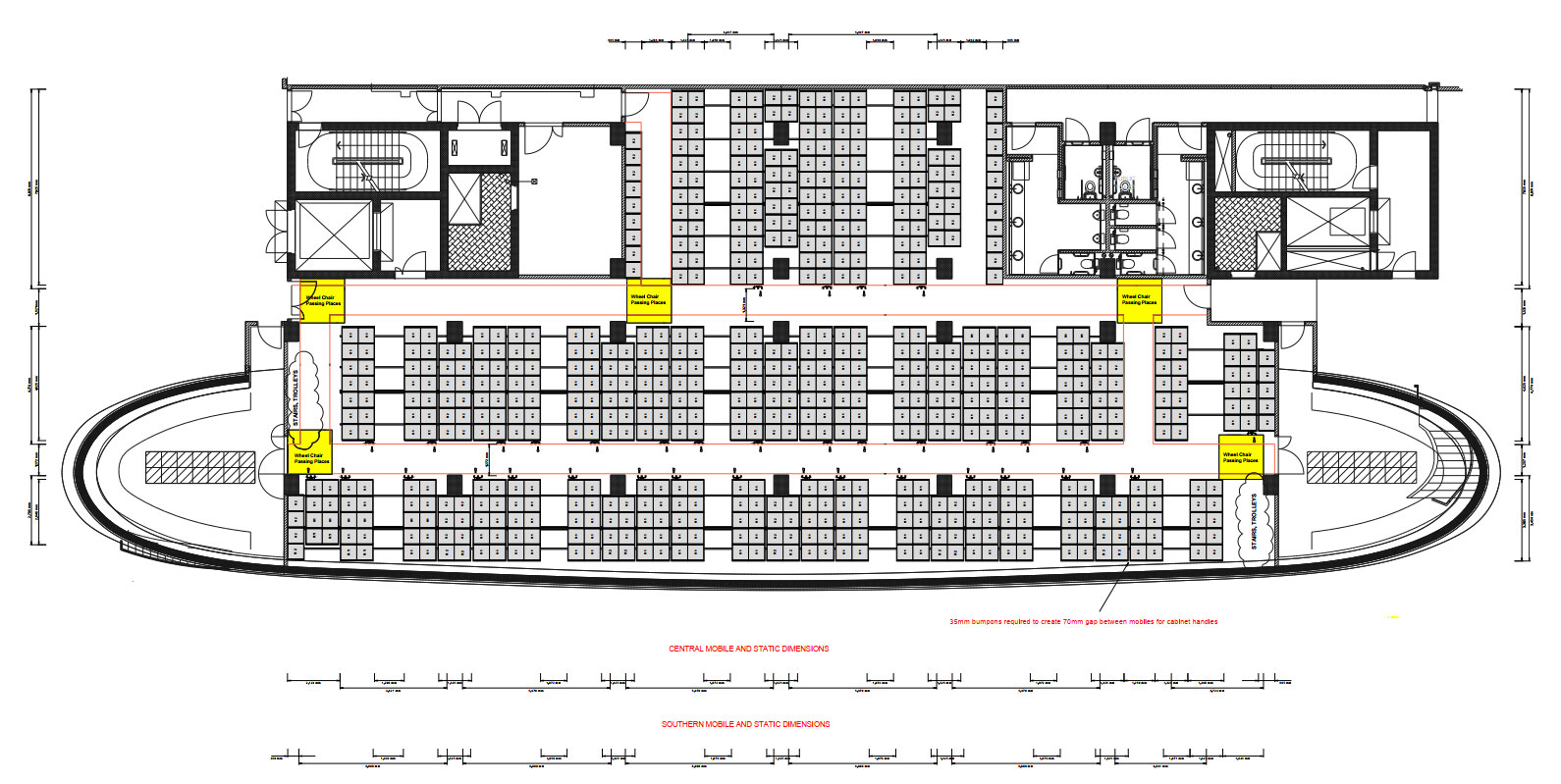 Darwin Centre Cocoon Layout with lots of mobile storage