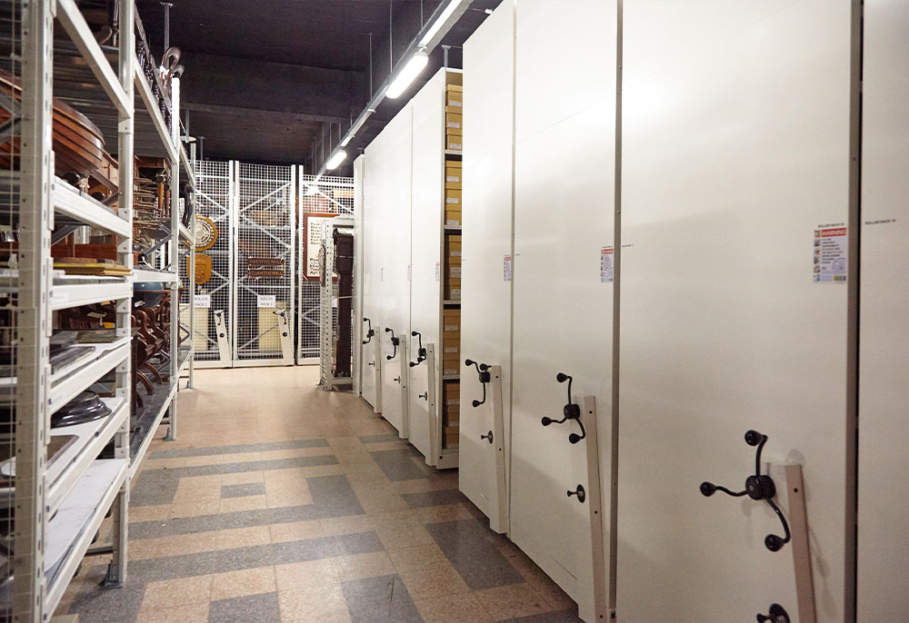 Roller Racking at Paisley Museum Store