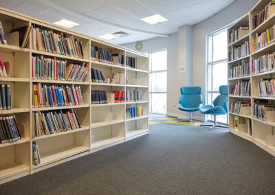 Static Library Shelves at West College