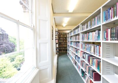 White Steel Library Shelving