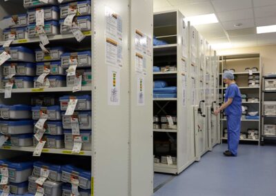 Roller Shelving for Hospitals - Chesterfield Hospital